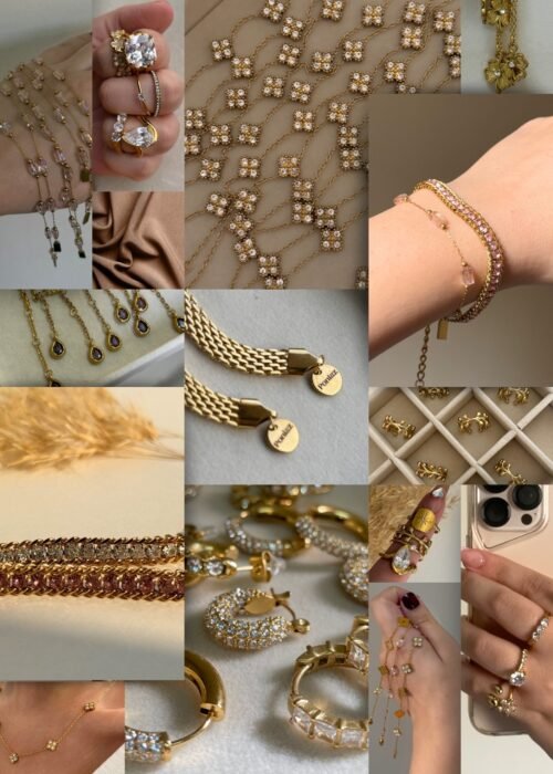 Beige & Grey Aesthetic Photo Collage Moodboard Flyer - 1